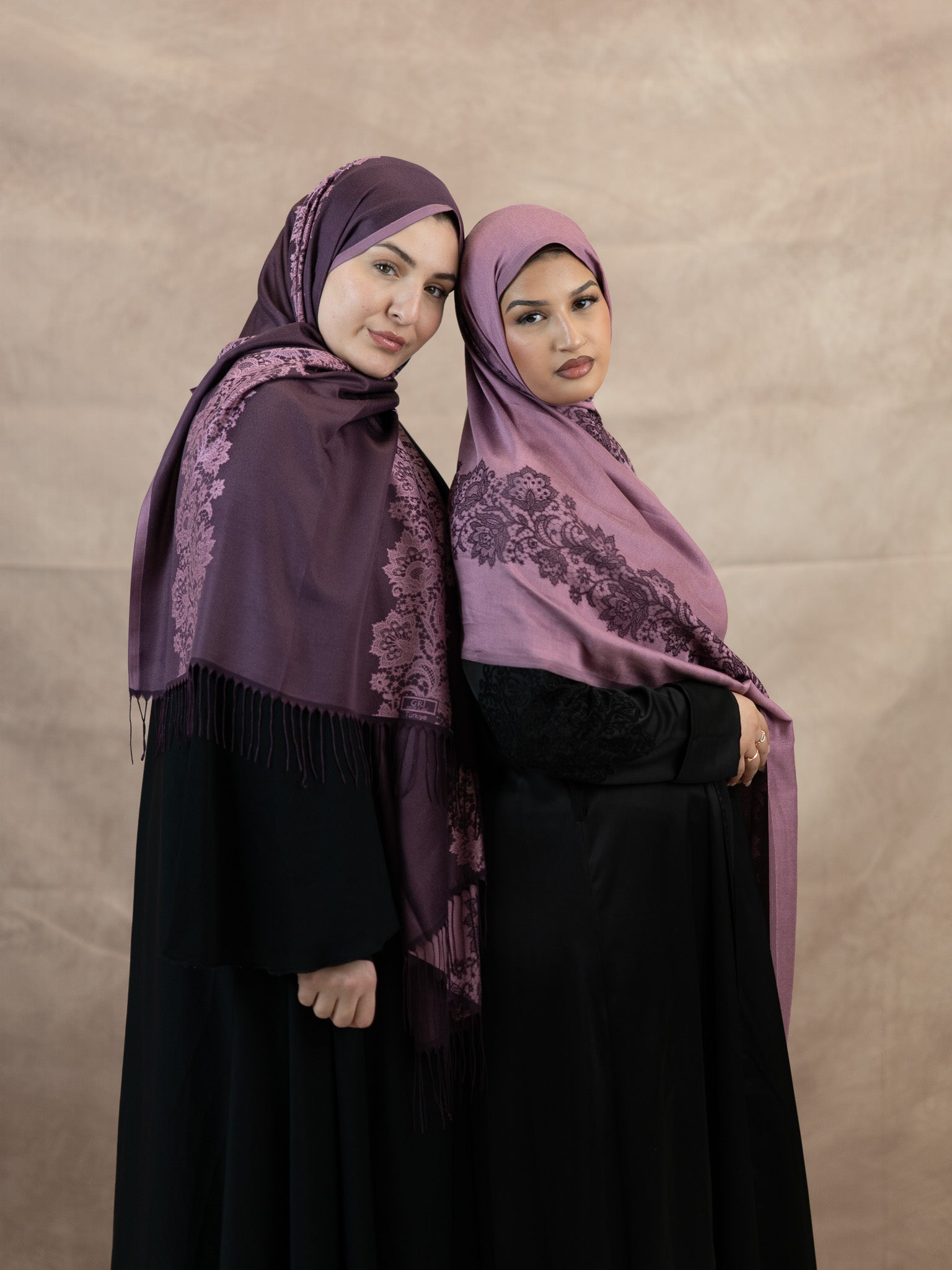 Lace Veil Silk & Viscose Reversible Scarf