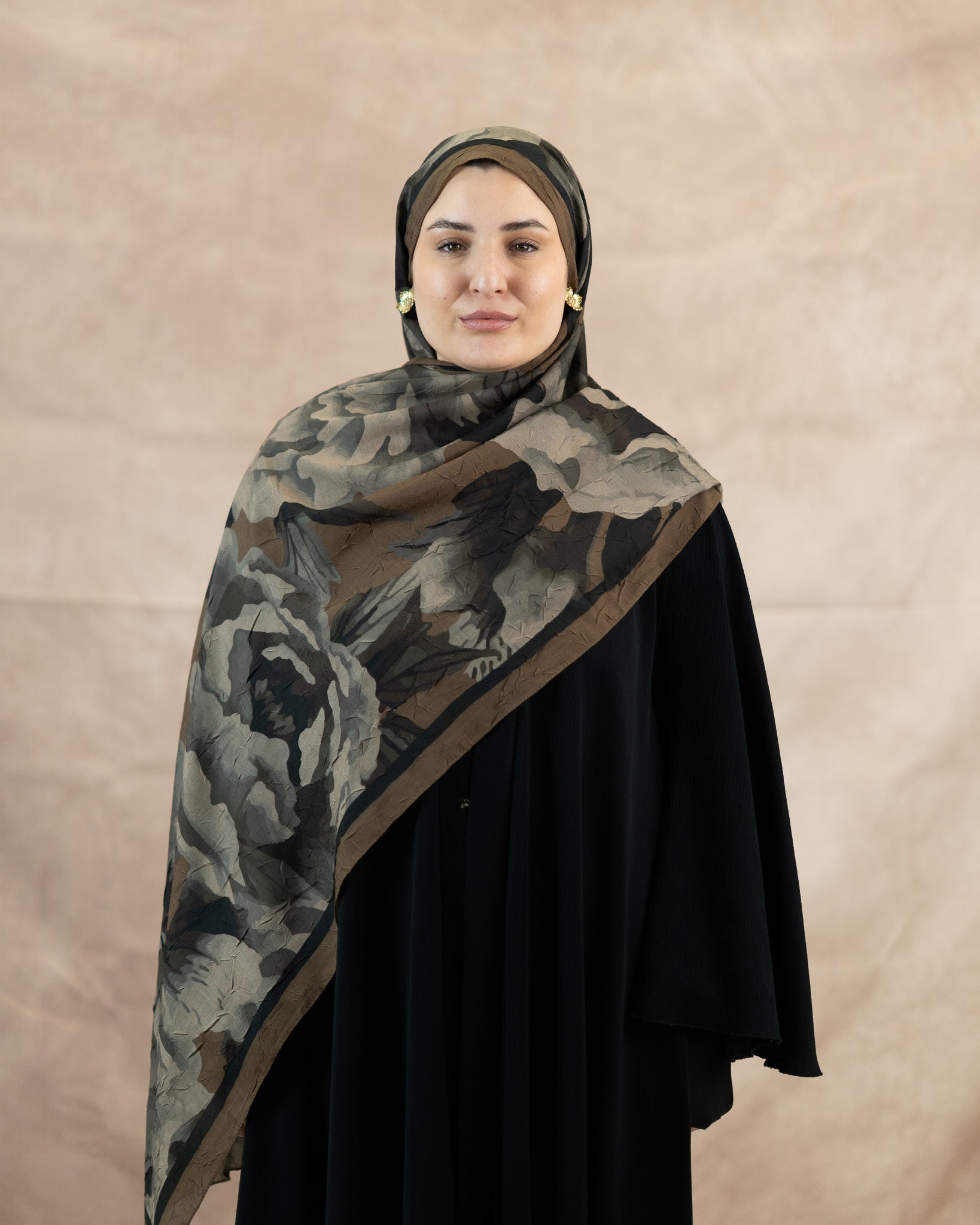 Floral Reverie Bamboo Crush Cotton Scarf