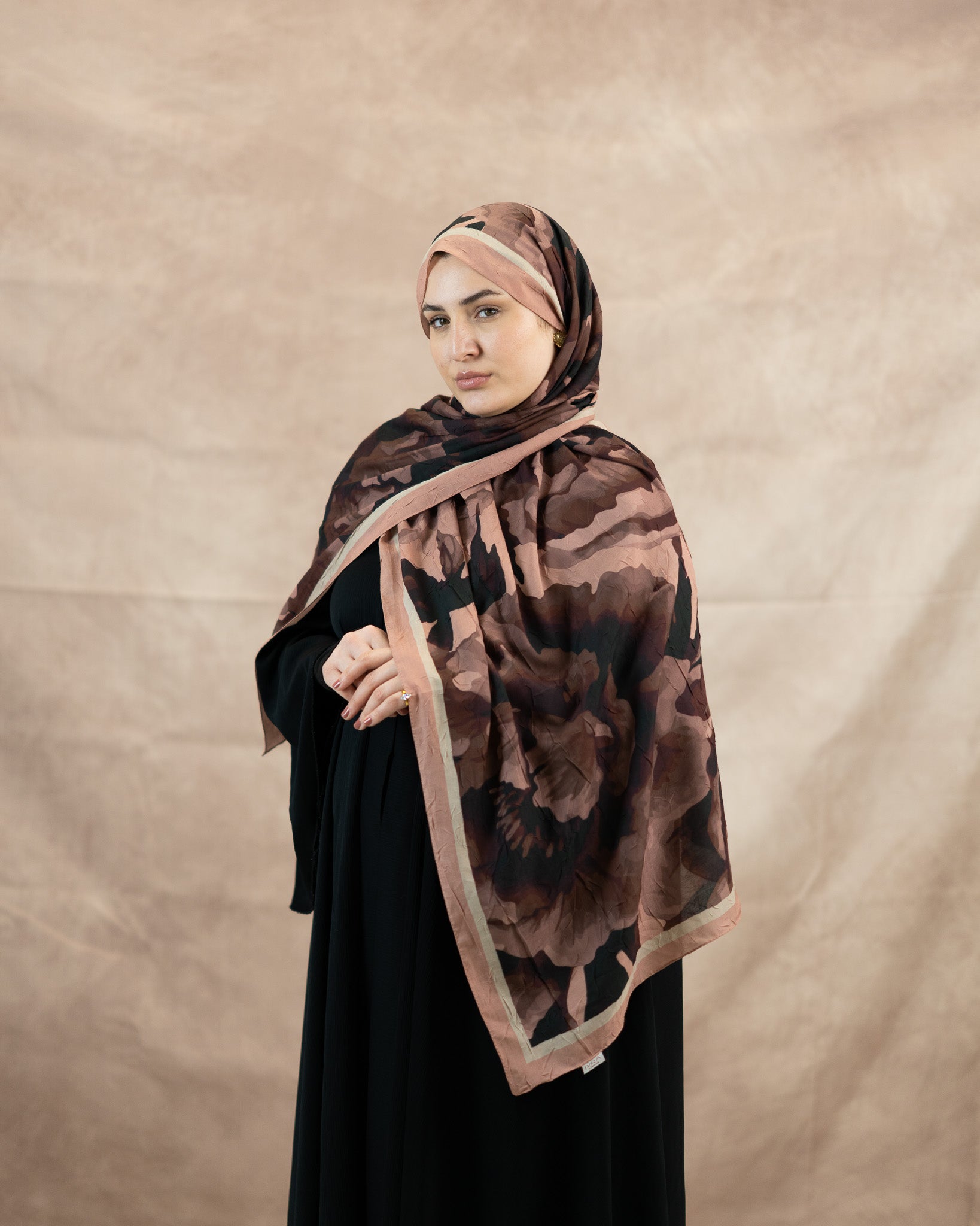 Floral Reverie Bamboo Crush Cotton Scarf