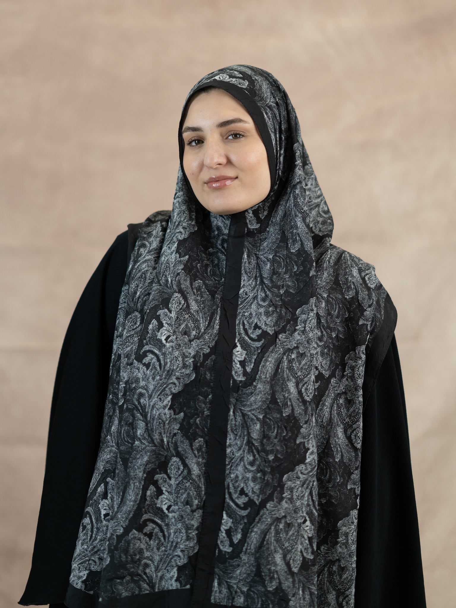 Baklava Floral Bamboo Crush Cotton Scarf