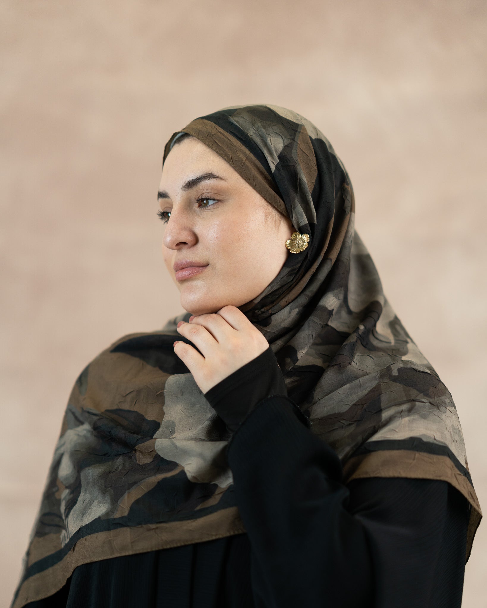 Floral Reverie Bamboo Crush Cotton Scarf