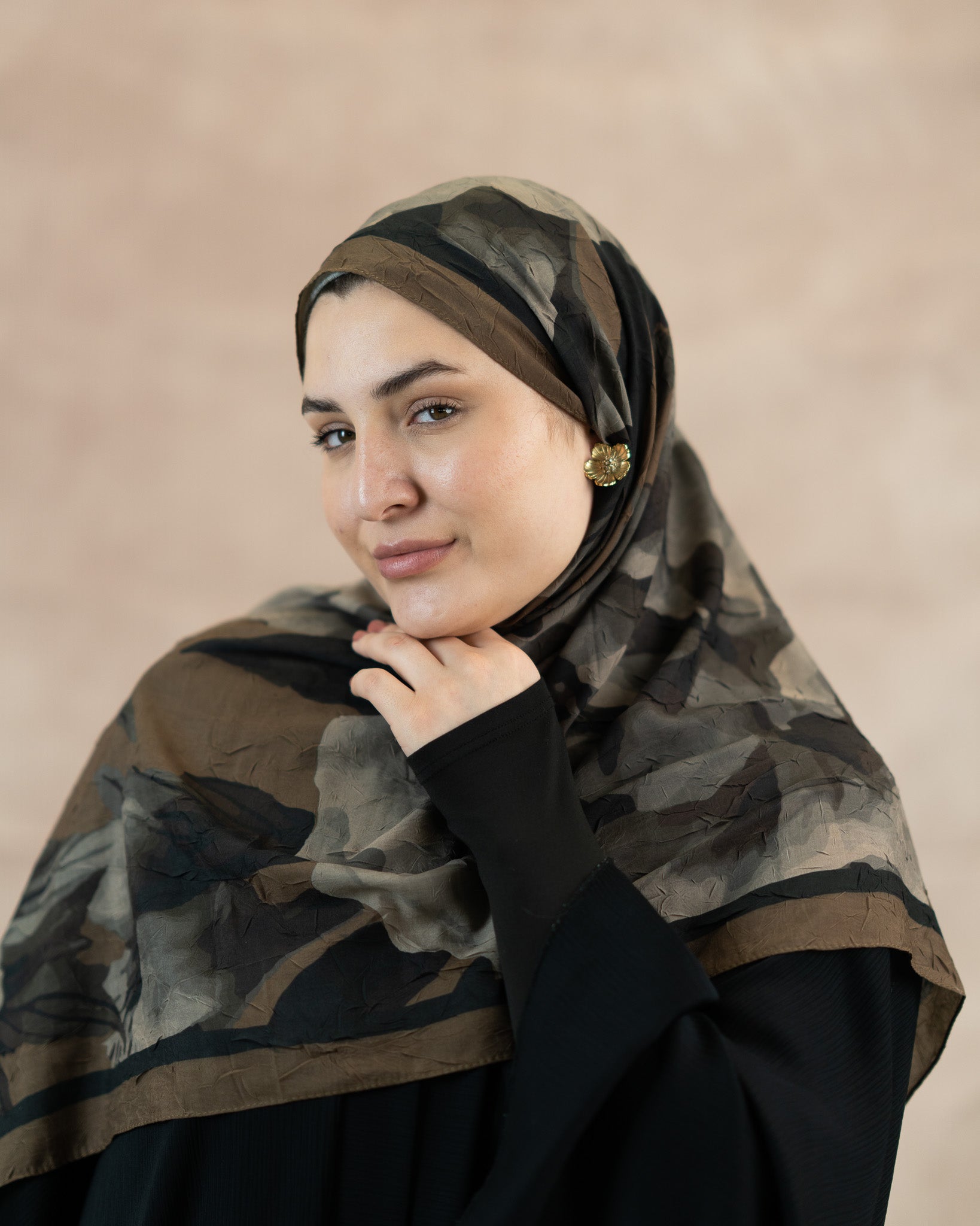 Floral Reverie Bamboo Crush Cotton Scarf