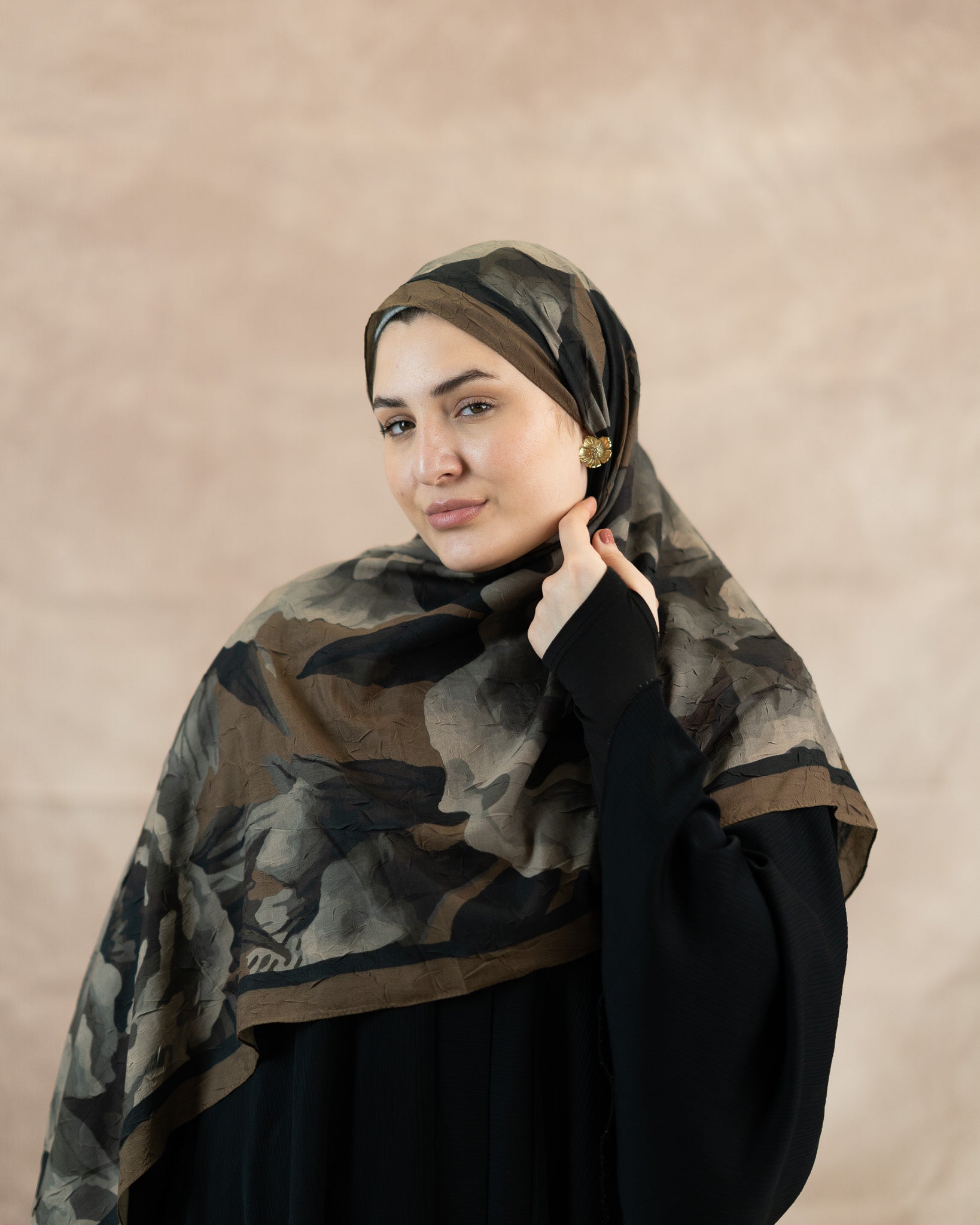 Floral Reverie Bamboo Crush Cotton Scarf