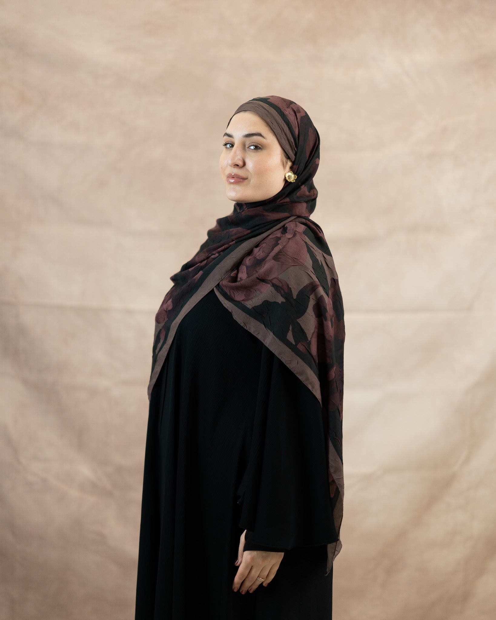 Floral Reverie Bamboo Crush Cotton Scarf