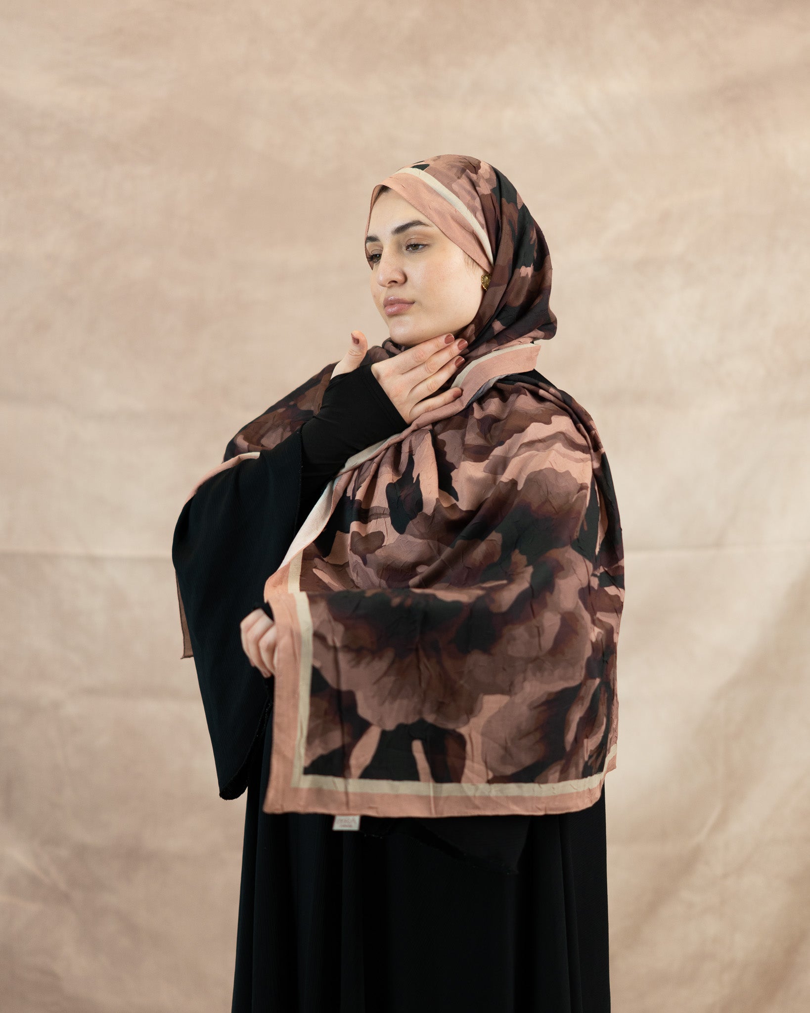 Floral Reverie Bamboo Crush Cotton Scarf