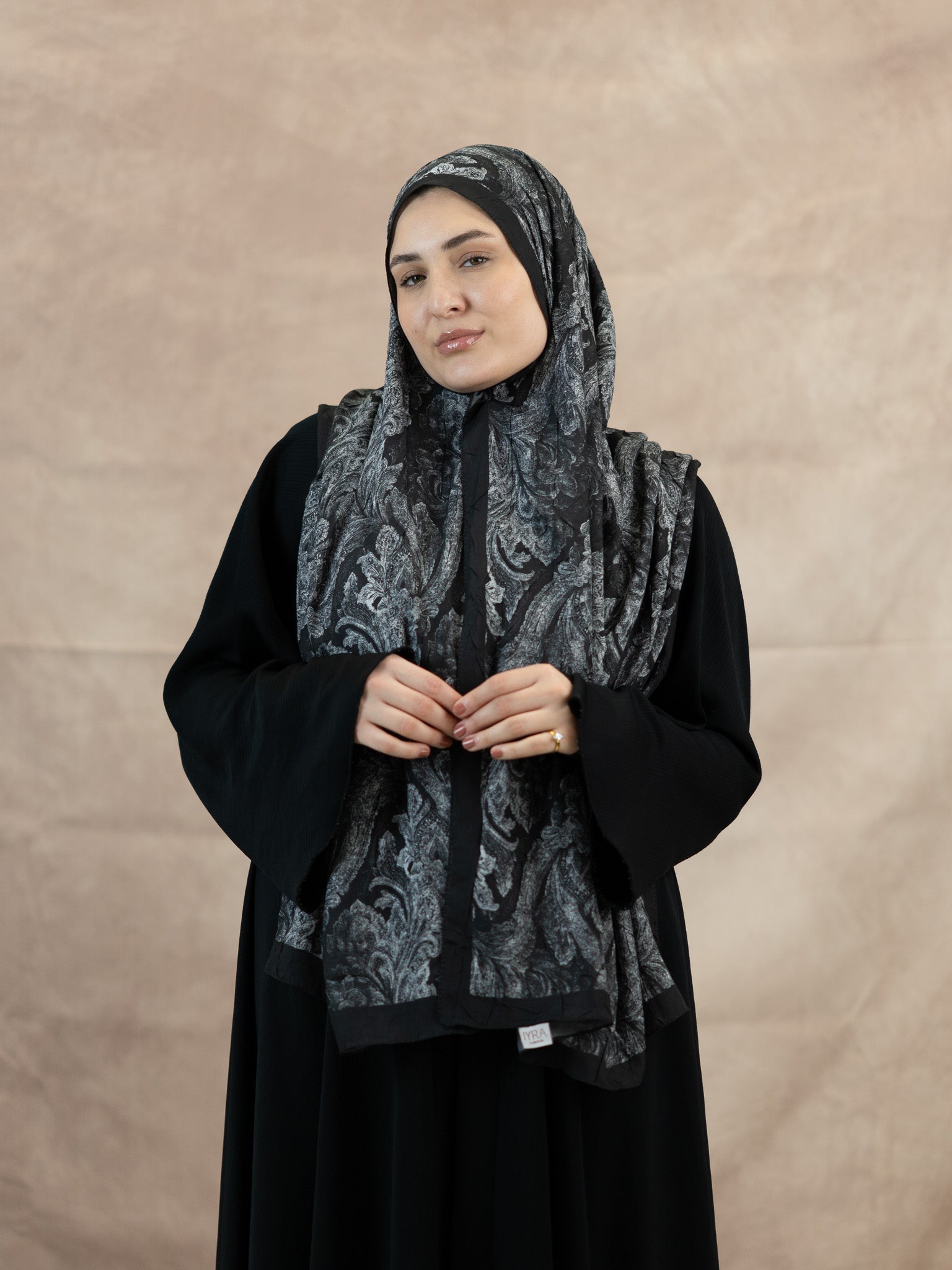 Baklava Floral Bamboo Crush Cotton Scarf